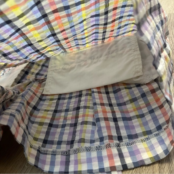 LOFT Multicolor Plaid Seersucker Paperbag Shorts - Picture 11 of 13